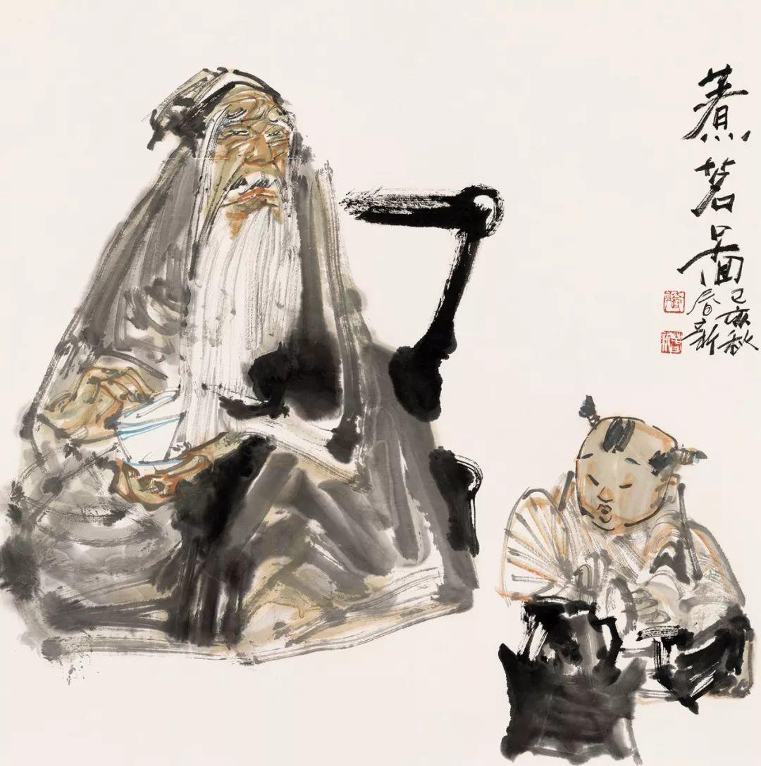 Painting of Boiling Tea by Zhang Chun
